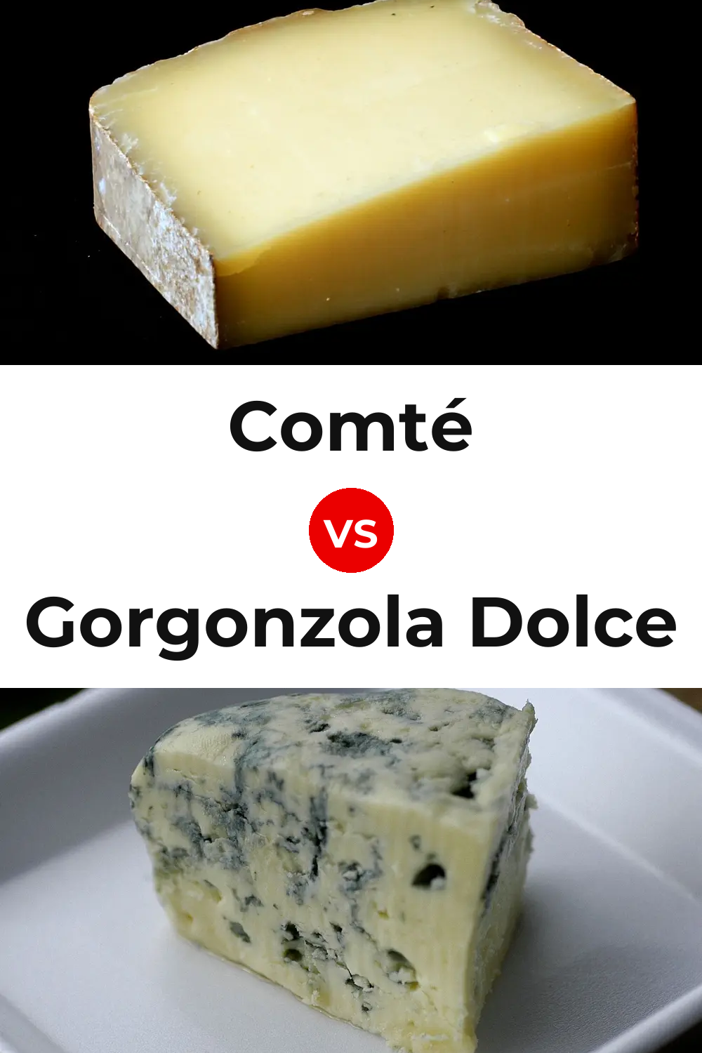 Comté Cheese vs Gorgonzola Dolce Cheese Pinterest comparison