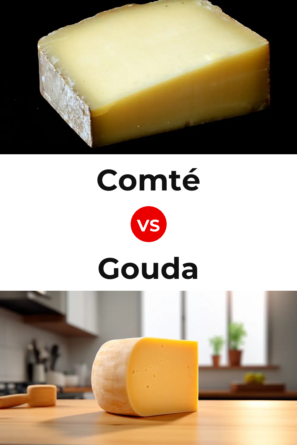 Comté Cheese vs Gouda Cheese Pinterest comparison
