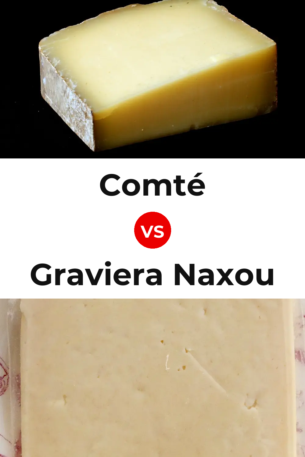 Comté Cheese vs Graviera Naxou Cheese Pinterest comparison