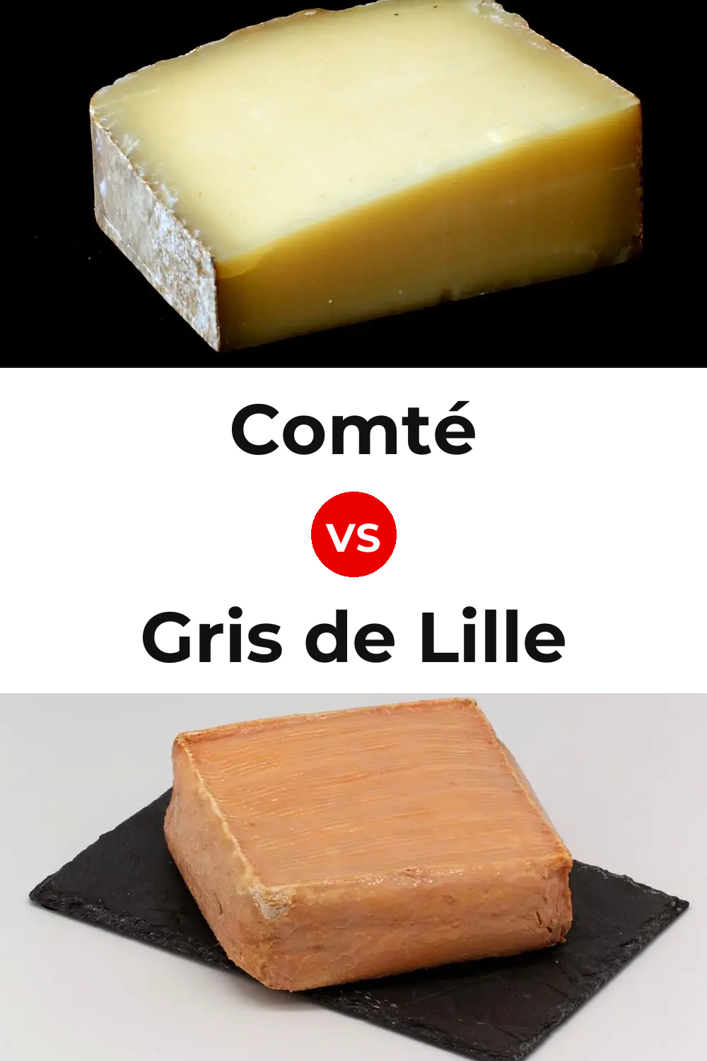 Comté Cheese vs Gris de Lille Cheese Pinterest comparison