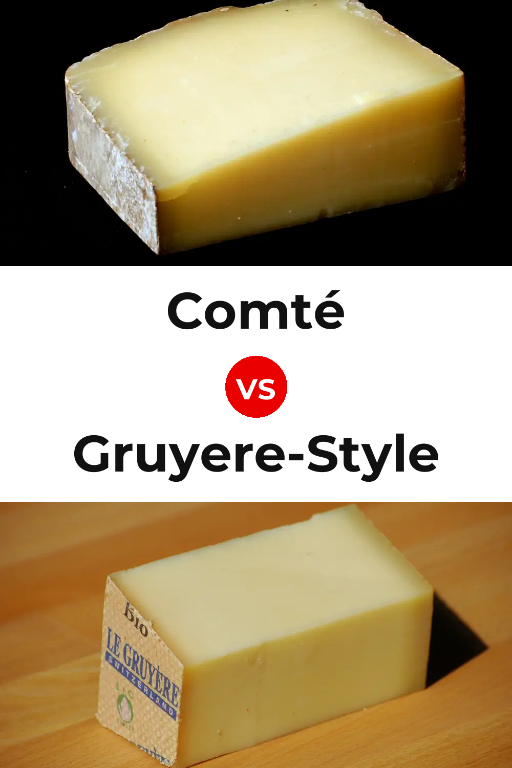 Comté Cheese vs Gruyere-Style Cheese Pinterest comparison