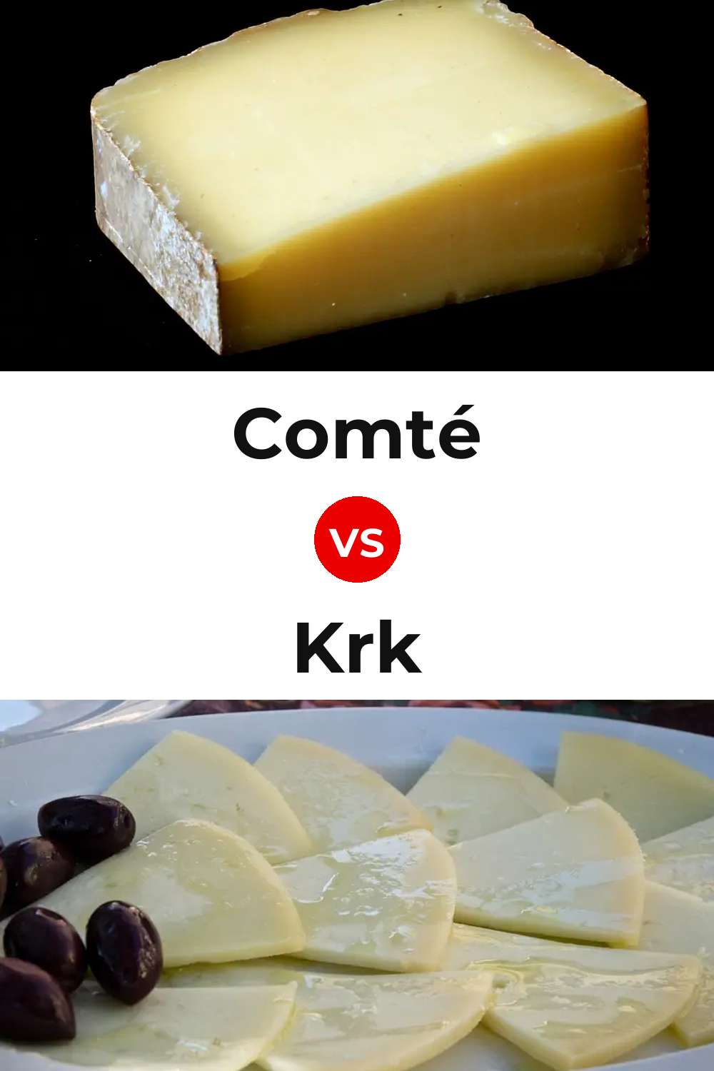 Comté Cheese vs Krk Cheese Pinterest comparison