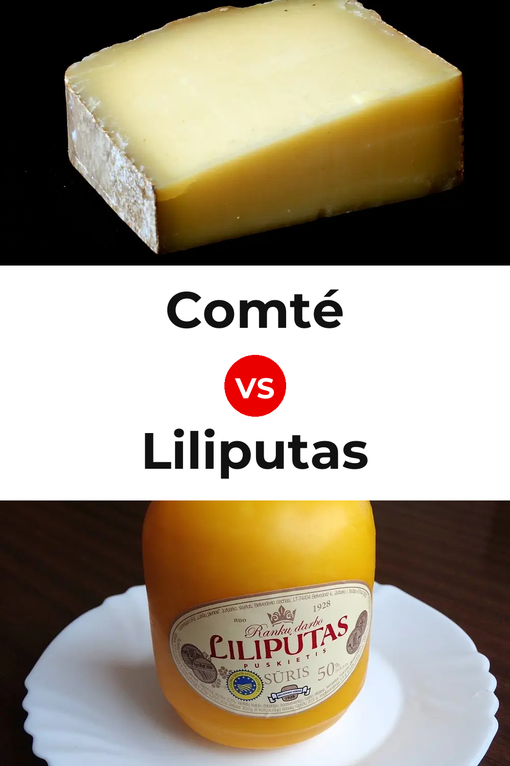 Comté Cheese vs Liliputas Cheese Pinterest comparison