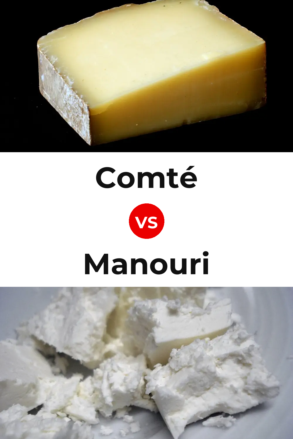 Comté Cheese vs Manouri Cheese Pinterest comparison