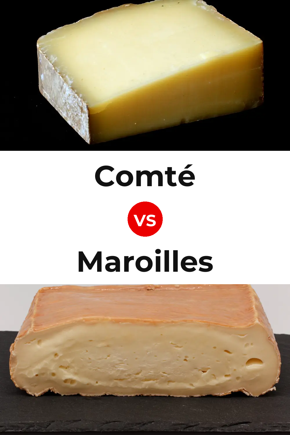 Comté Cheese vs Maroilles Cheese Pinterest comparison