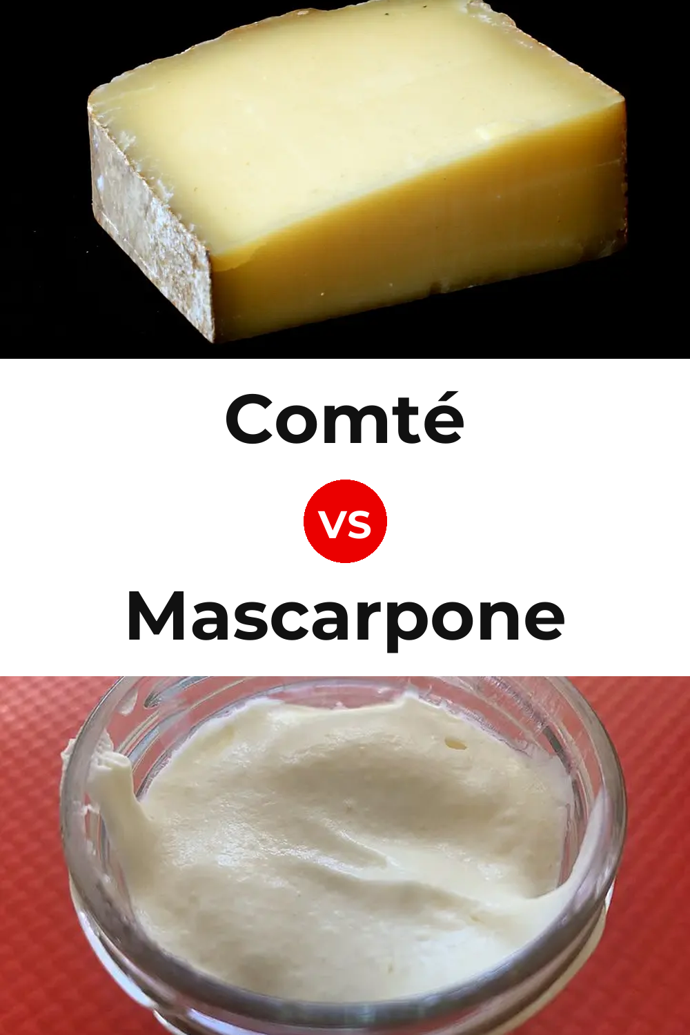 Comté Cheese vs Mascarpone Cheese Pinterest comparison