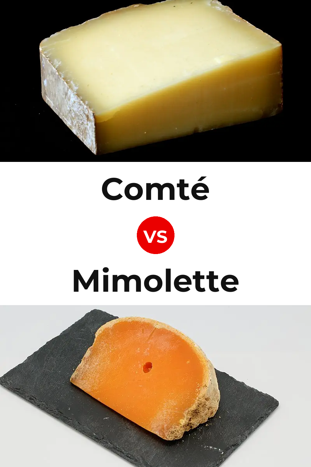 Comté Cheese vs Mimolette Cheese Pinterest comparison