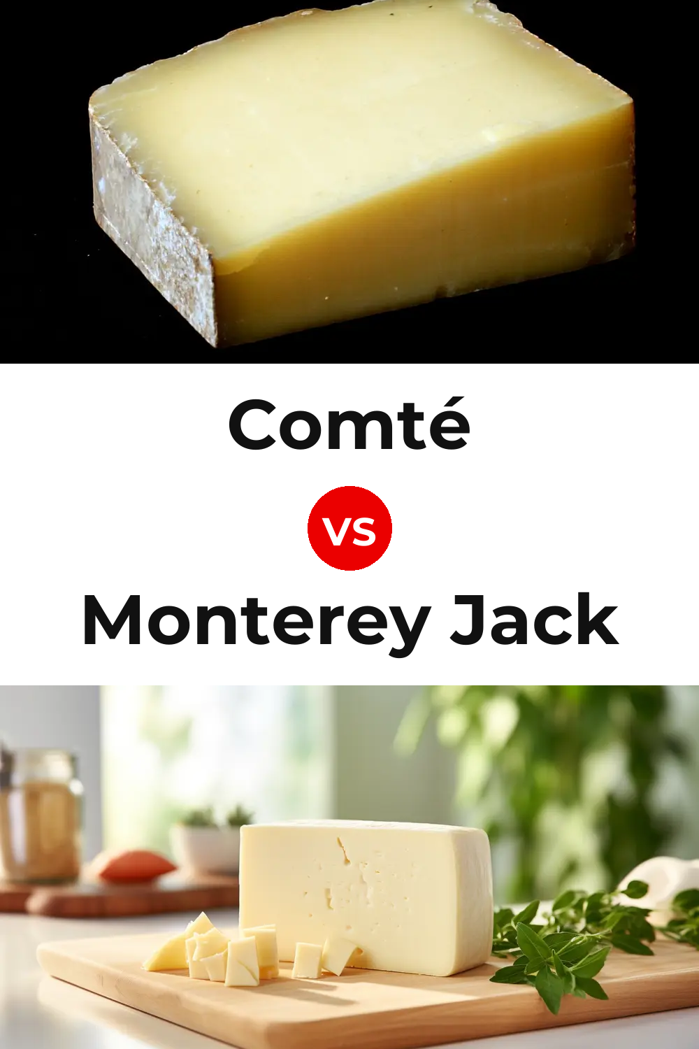 Comté Cheese vs Monterey Jack Cheese Pinterest comparison