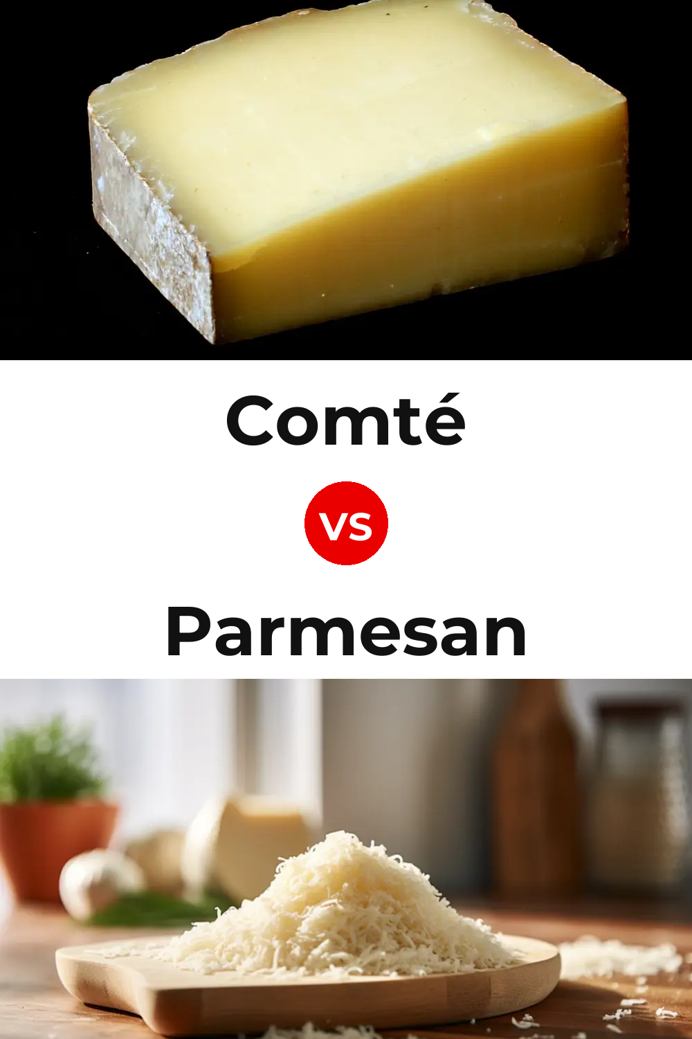 Comté Cheese vs Parmesan Cheese Pinterest comparison