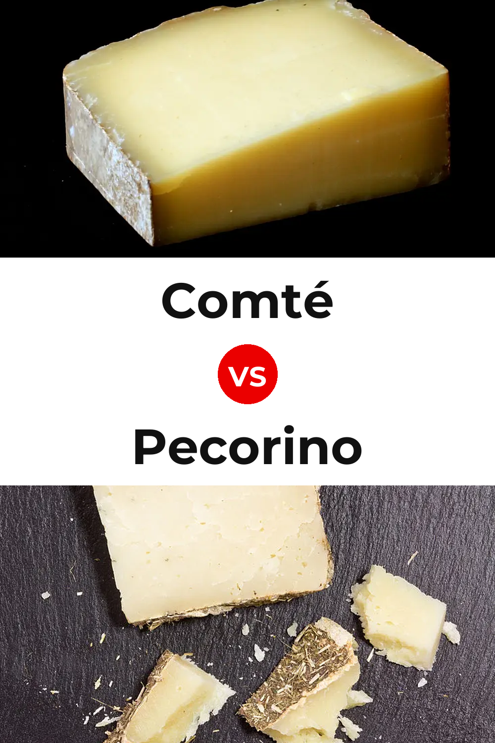 Comté Cheese vs Pecorino Cheese Pinterest comparison