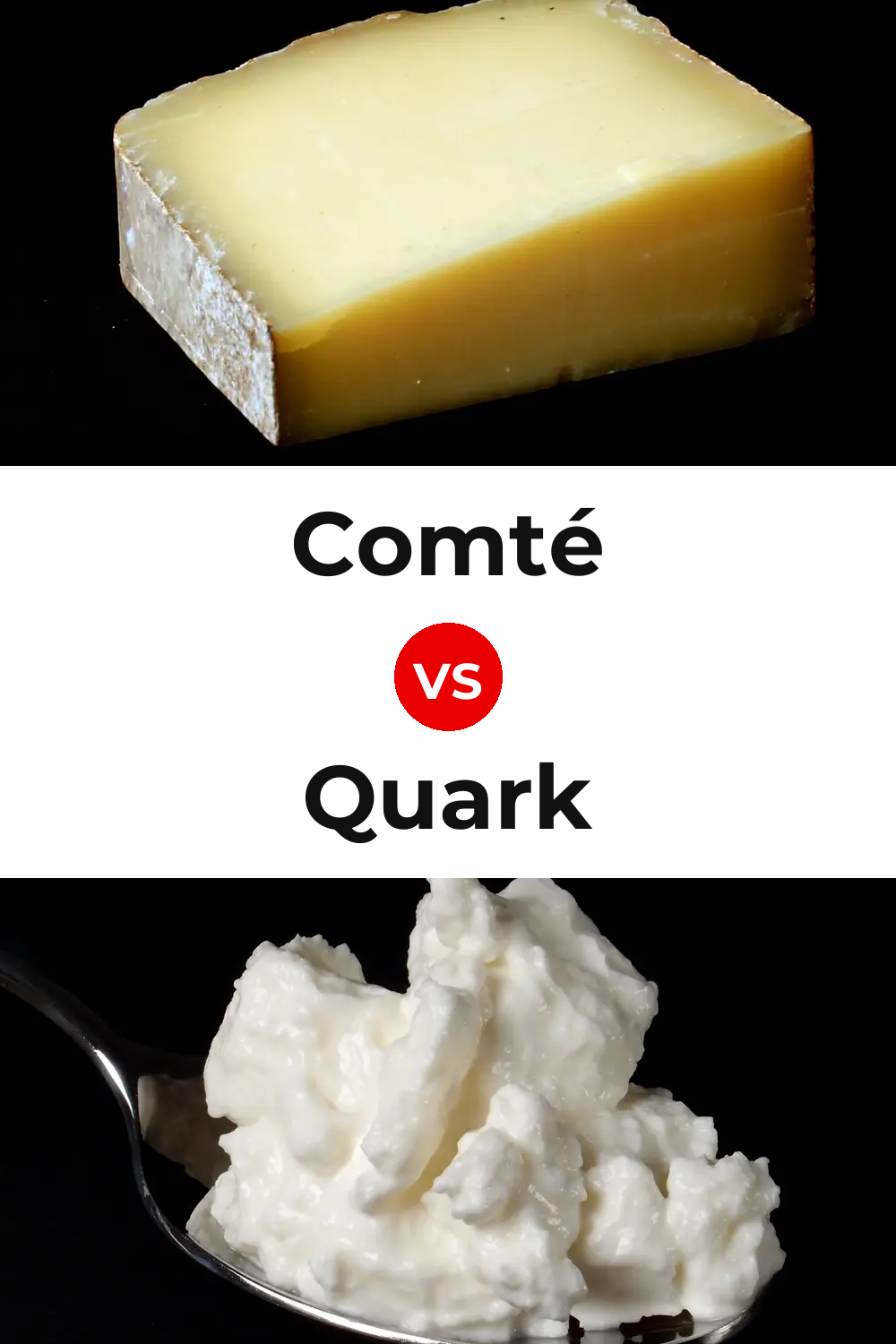 Comté Cheese vs Quark Cheese Pinterest comparison