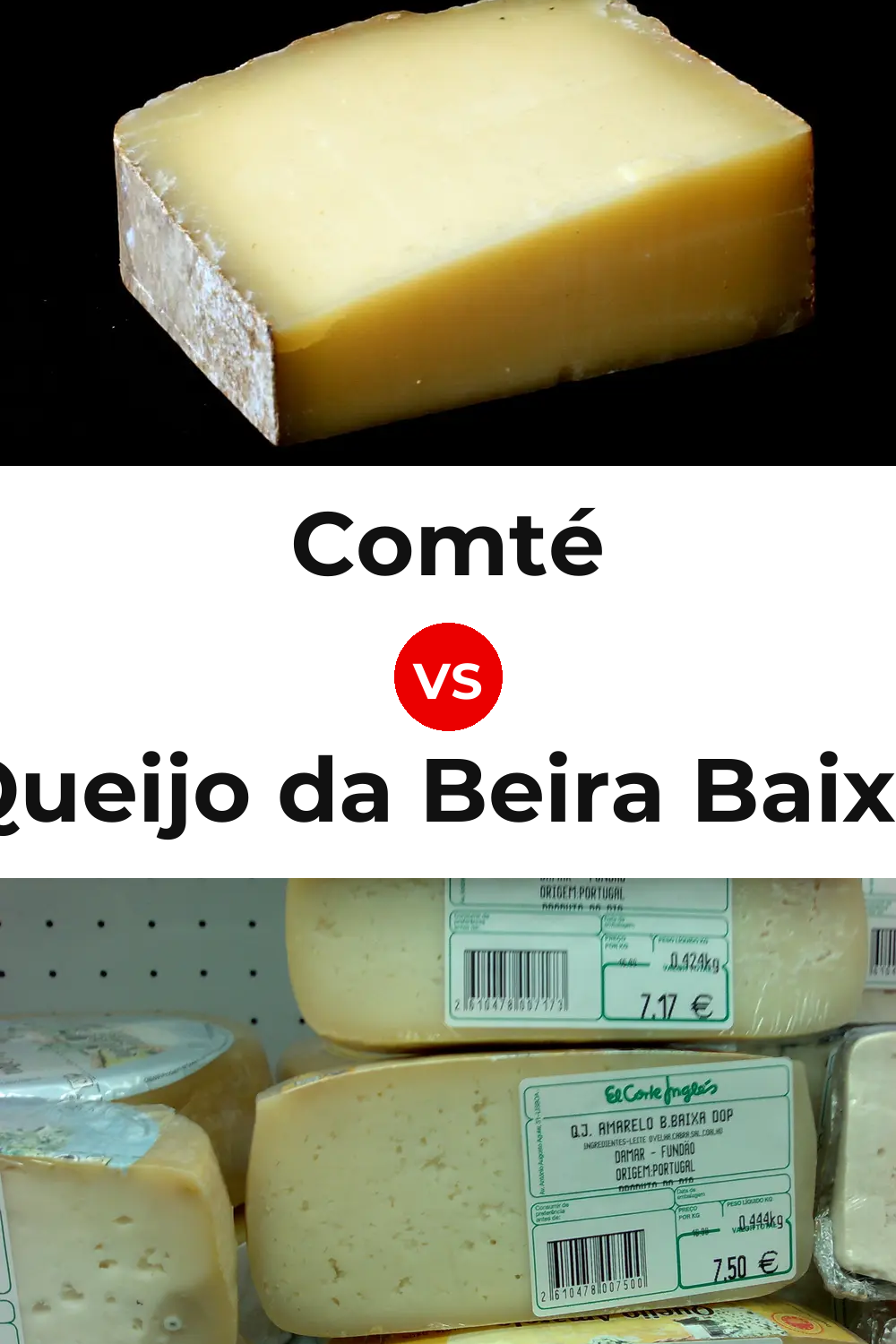 Comté Cheese vs Queijo da Beira Baixa Pinterest comparison