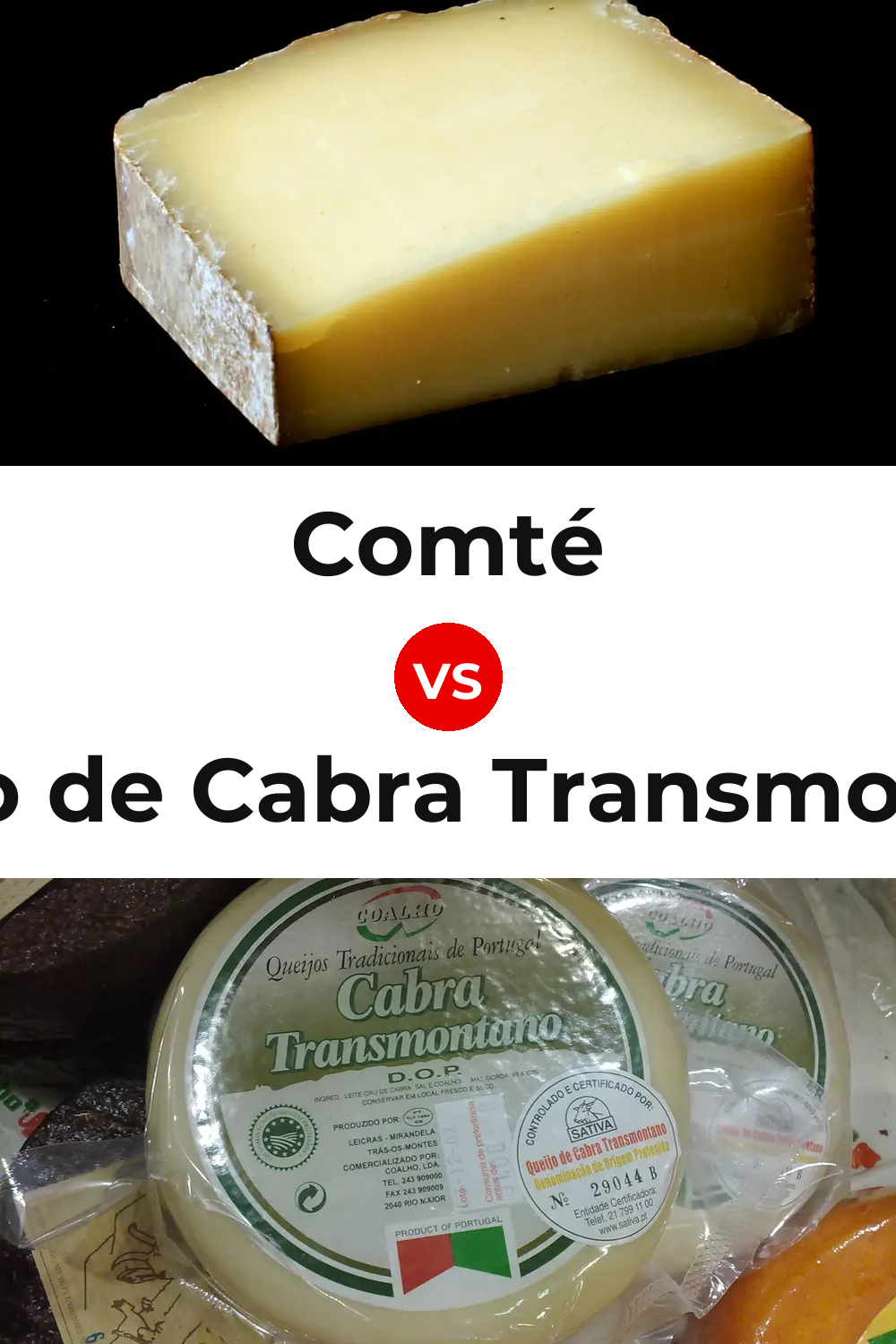 Comté Cheese vs Queijo de Cabra Transmontano Pinterest comparison