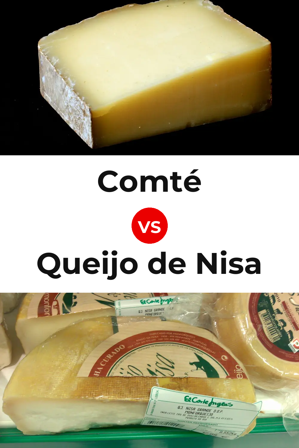 Comté Cheese vs Queijo de Nisa Pinterest comparison
