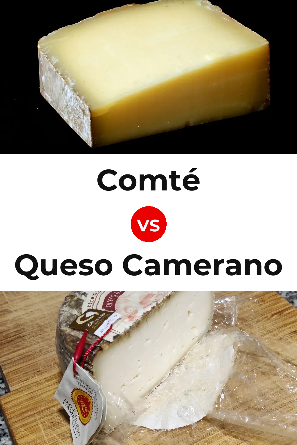 Comté Cheese vs Queso Camerano Pinterest comparison