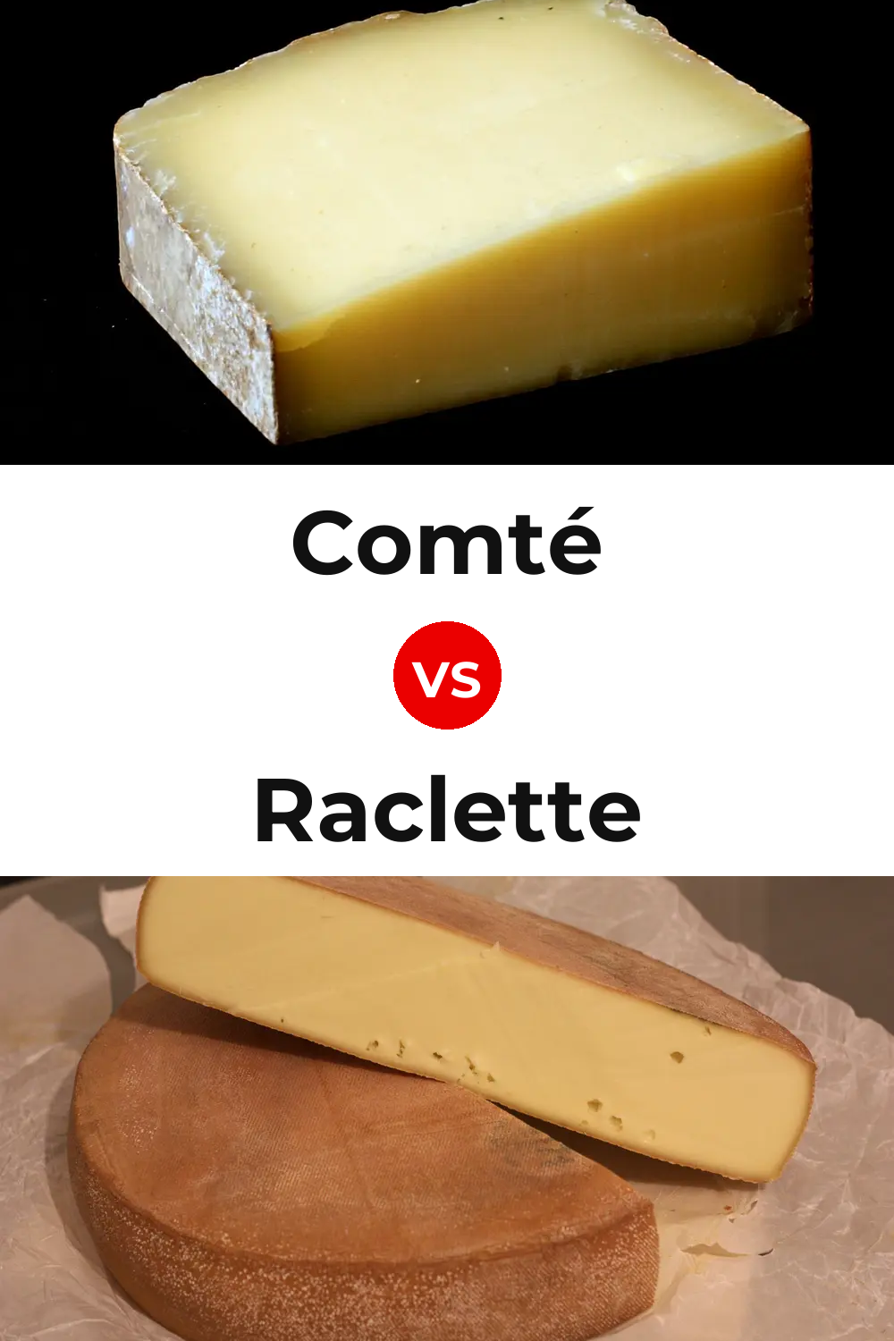 Comté Cheese vs Raclette Cheese Pinterest comparison