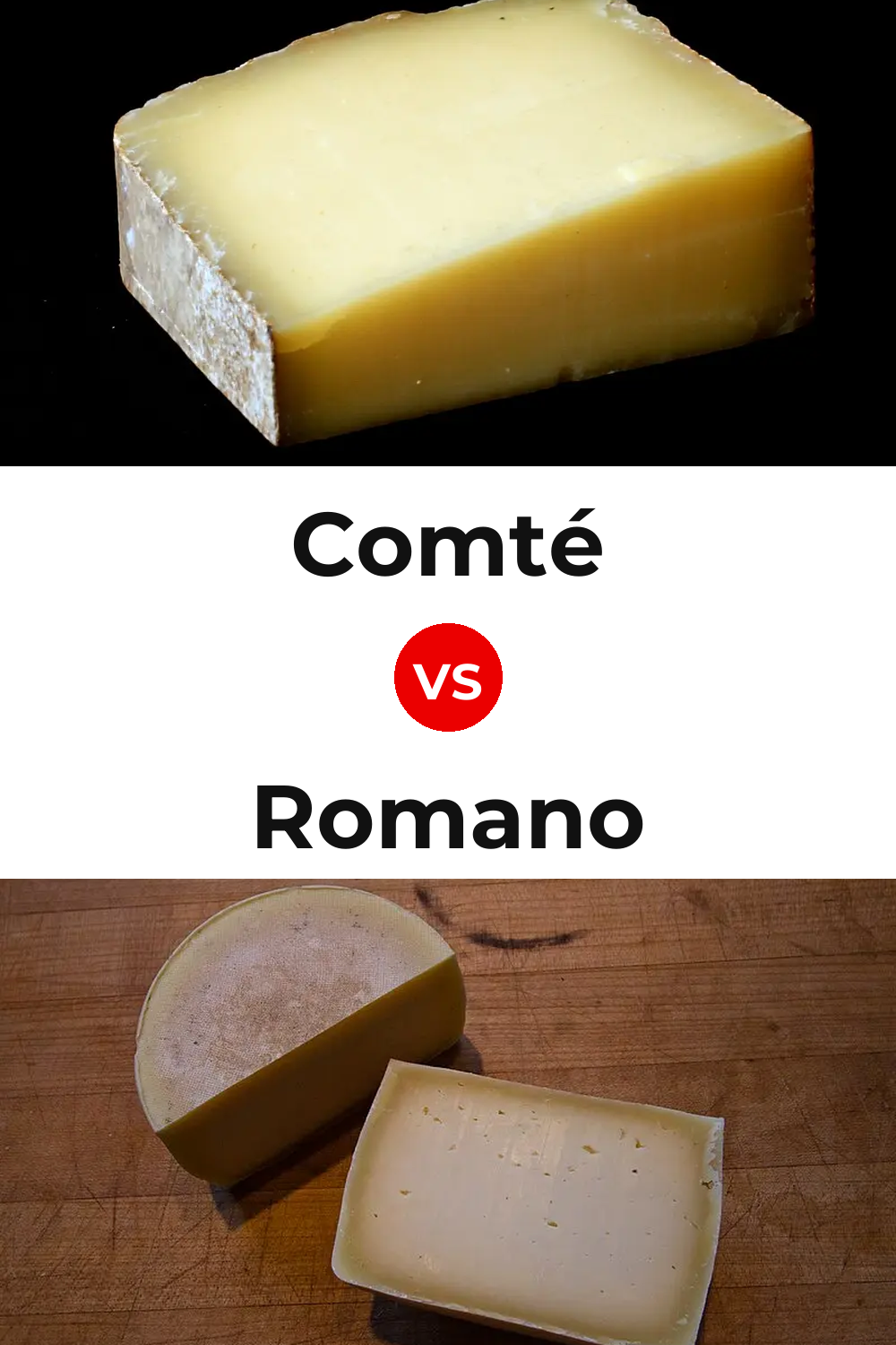 Comté Cheese vs Romano Cheese Pinterest comparison