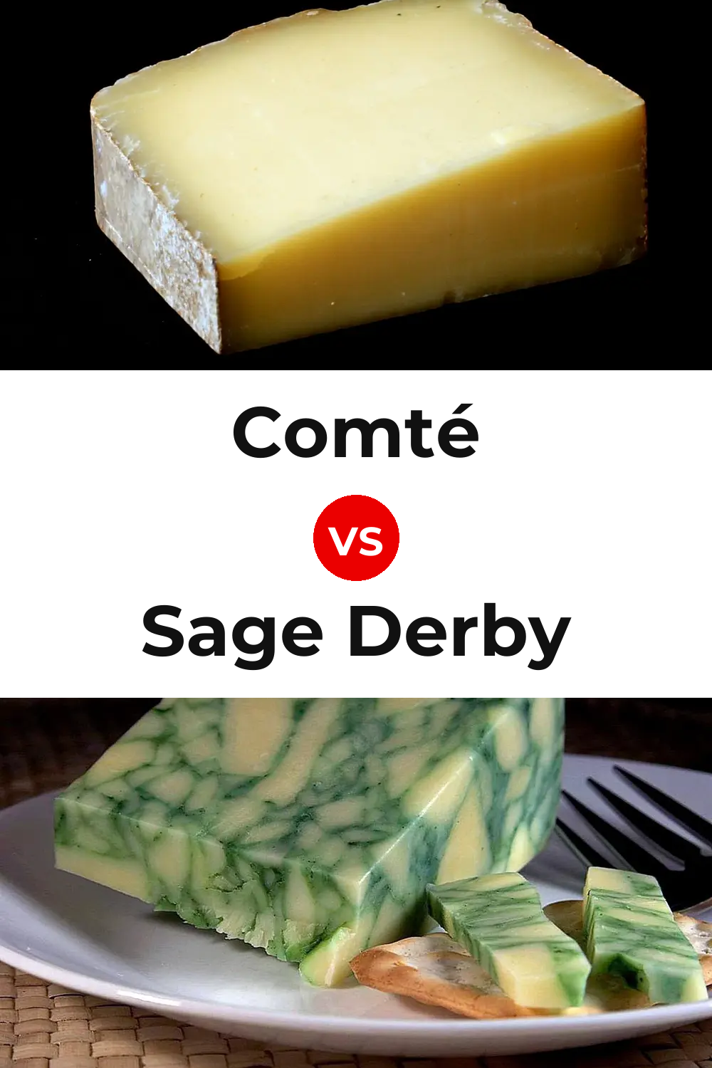 Comté Cheese vs Sage Derby Cheese Pinterest comparison