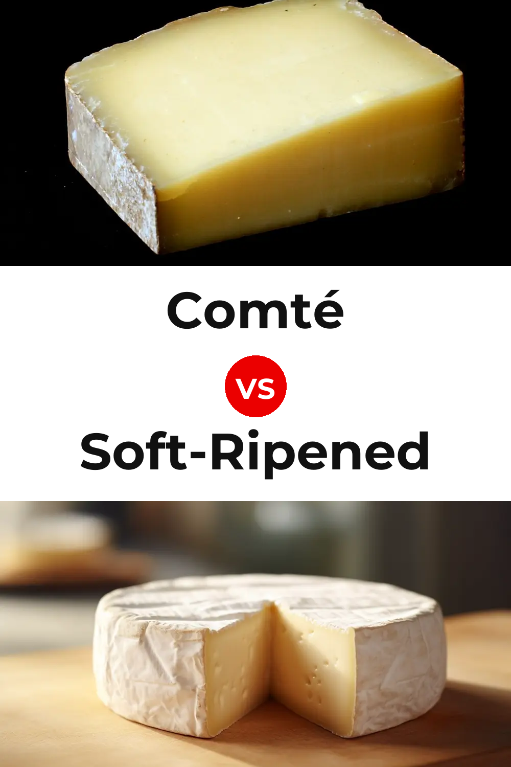 Comté Cheese vs Soft-Ripened Cheese Pinterest comparison