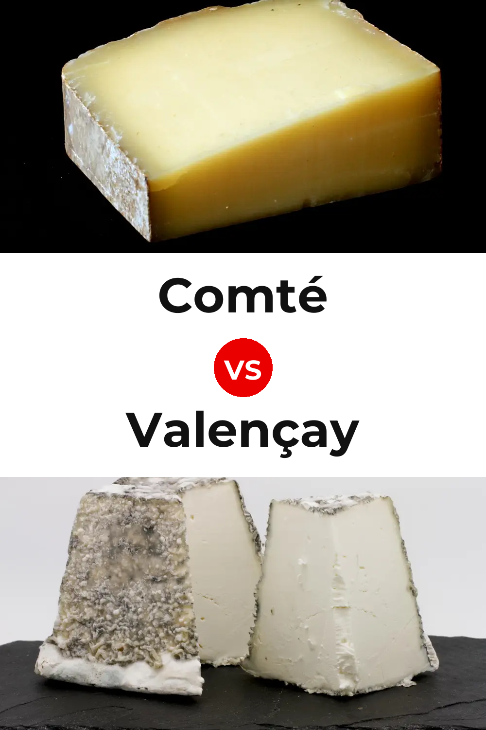 Comté Cheese vs Valençay Cheese Pinterest comparison