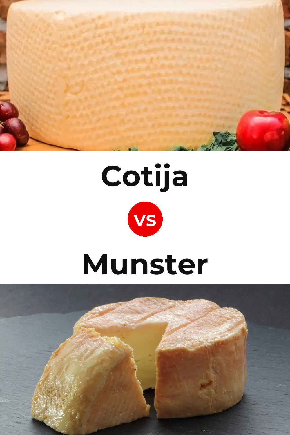 Cotija Cheese vs Munster Cheese Pinterest comparison