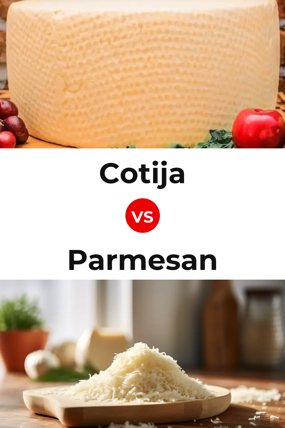 Cotija Cheese vs Parmesan Cheese Pinterest comparison
