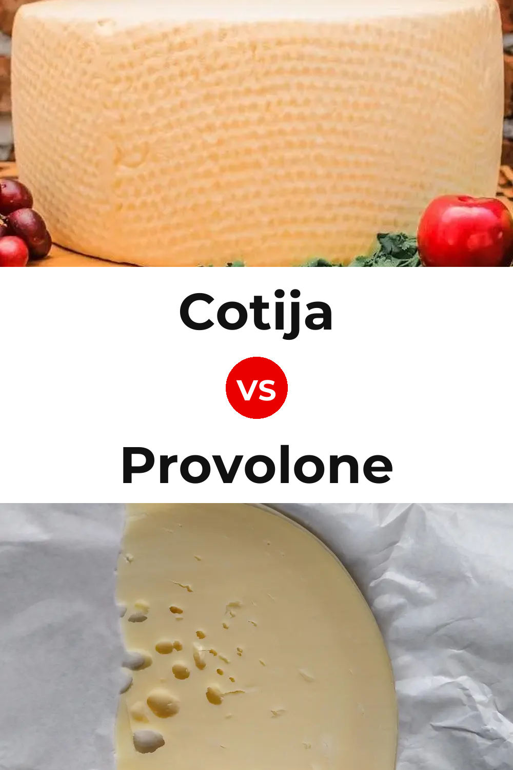 Cotija Cheese vs Provolone Cheese Pinterest comparison