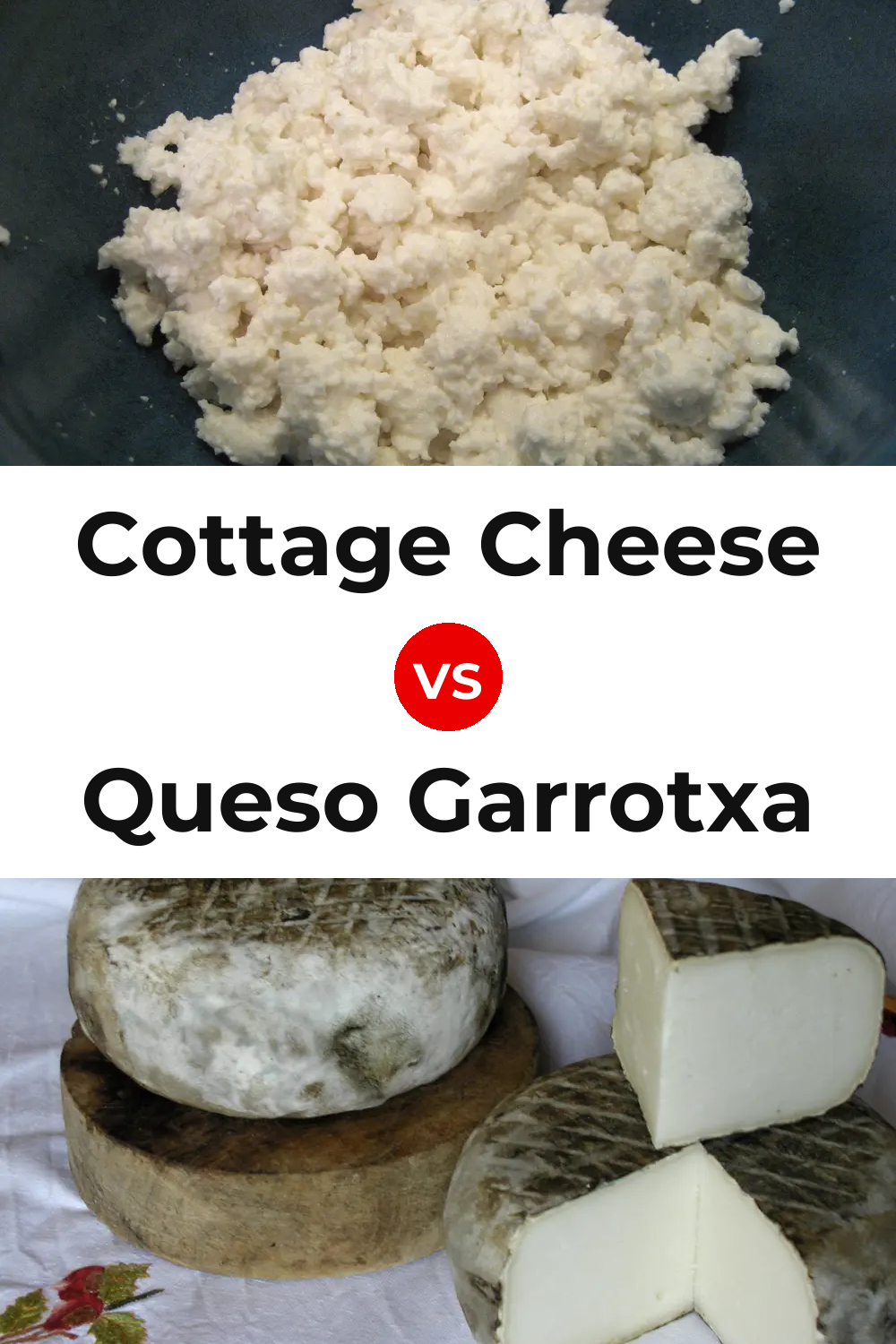 Cottage Cheese vs Queso Garrotxa Pinterest comparison