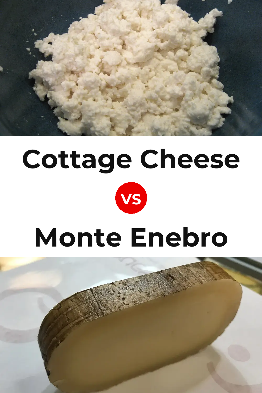 Cottage Cheese vs Monte Enebro Cheese Pinterest comparison