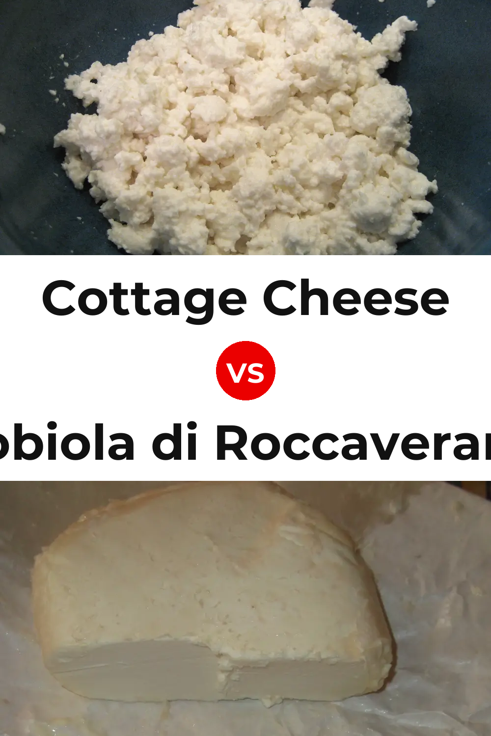 Cottage Cheese vs Robiola di Roccaverano Cheese Pinterest comparison