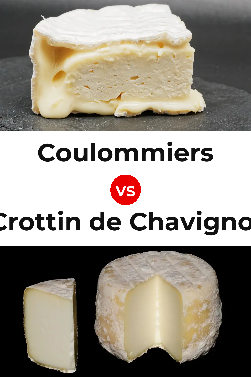 Coulommiers Cheese vs Crottin de Chavignol Cheese Pinterest comparison