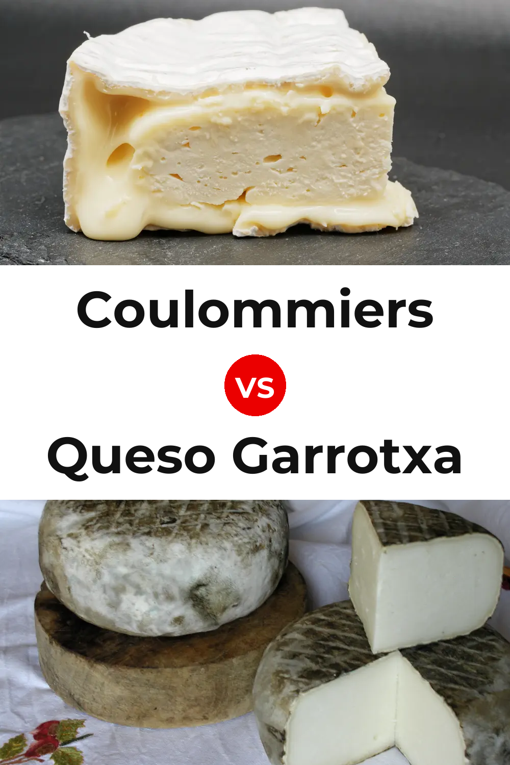 Coulommiers Cheese vs Queso Garrotxa Pinterest comparison