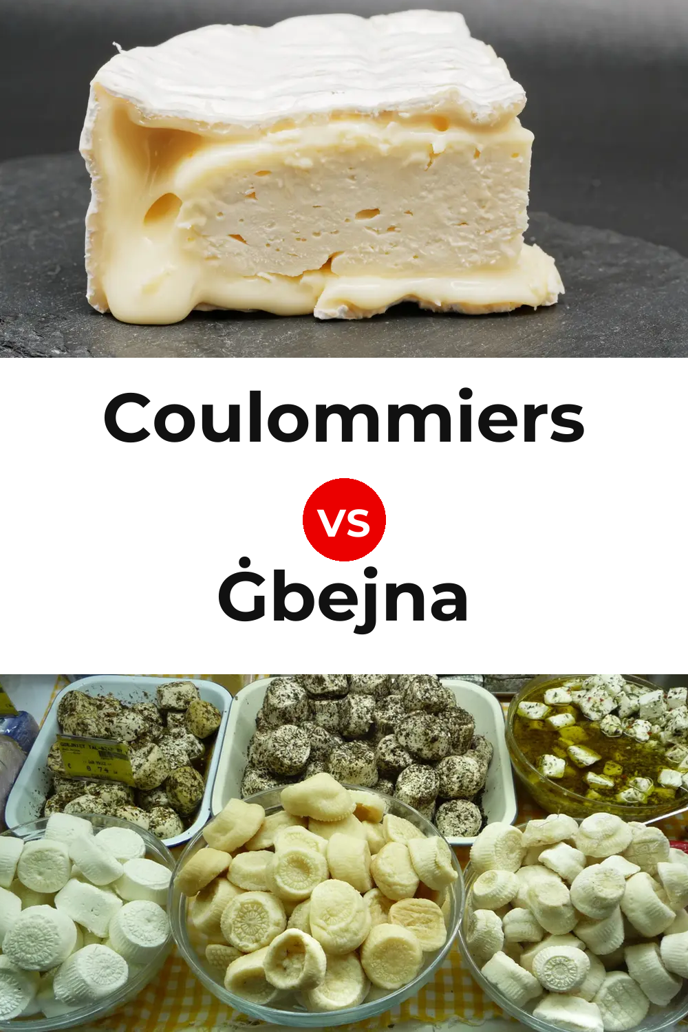 Coulommiers Cheese vs Ġbejna Cheese Pinterest comparison