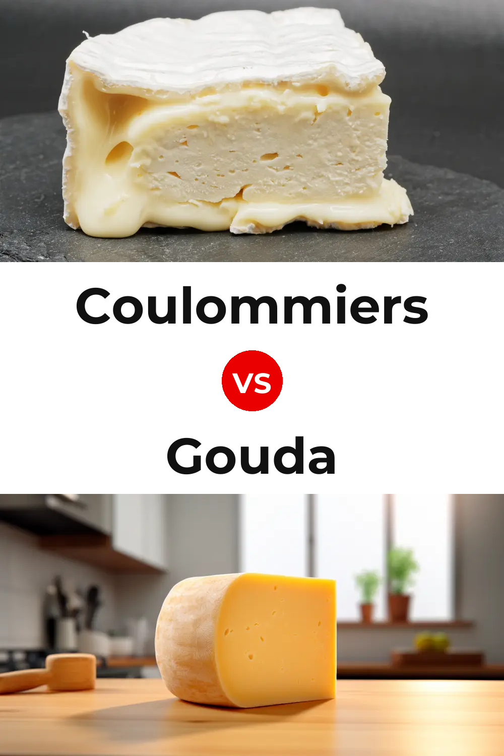Coulommiers Cheese vs Gouda Cheese Pinterest comparison