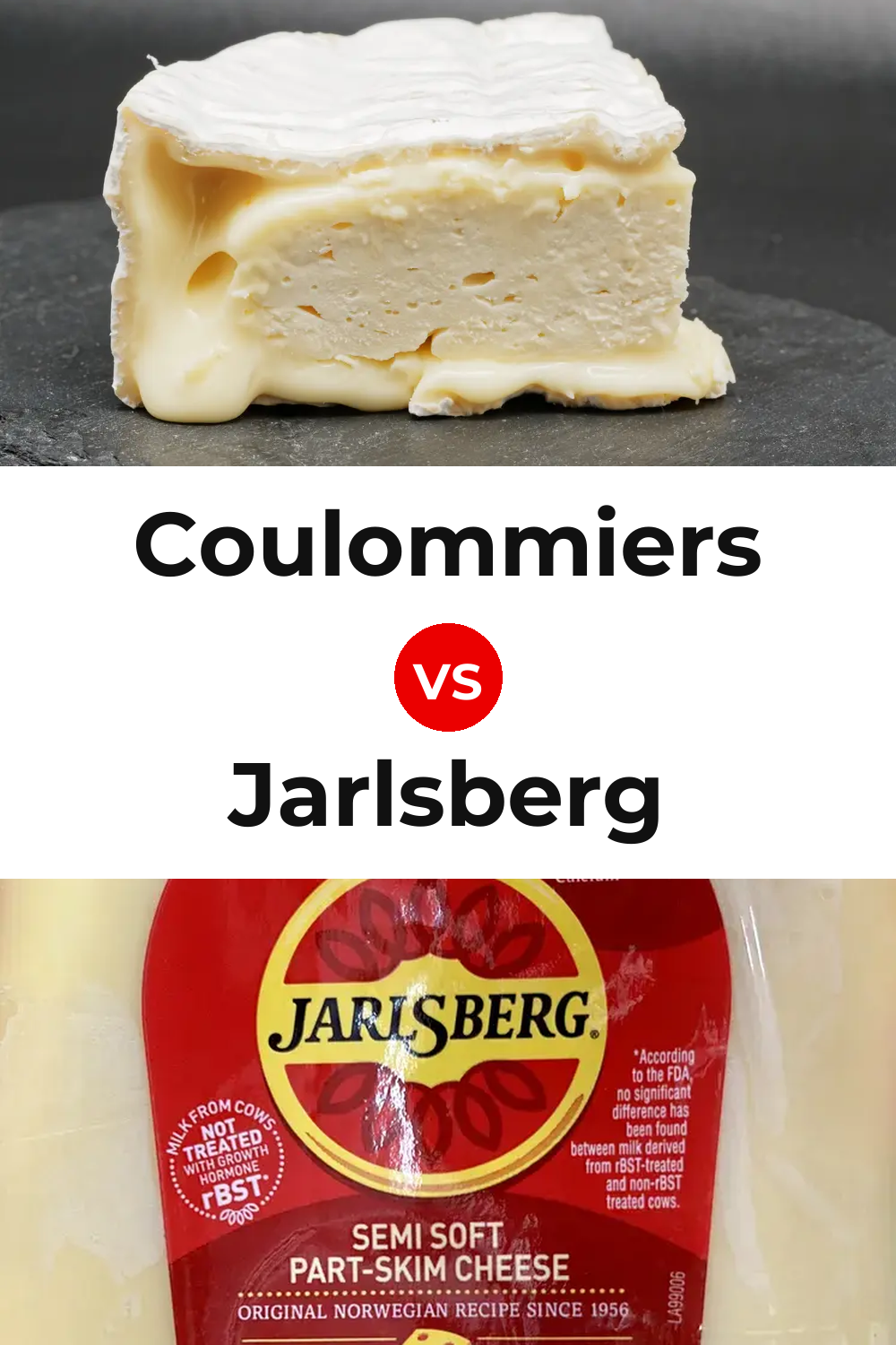 Coulommiers Cheese vs Jarlsberg Cheese Pinterest comparison
