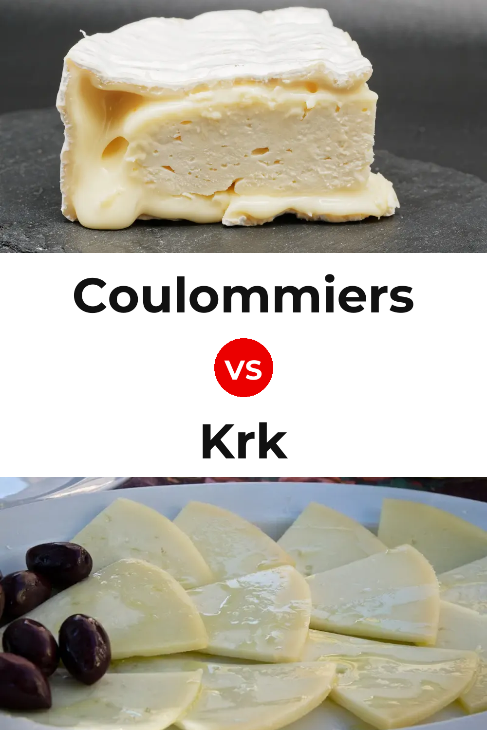 Coulommiers Cheese vs Krk Cheese Pinterest comparison