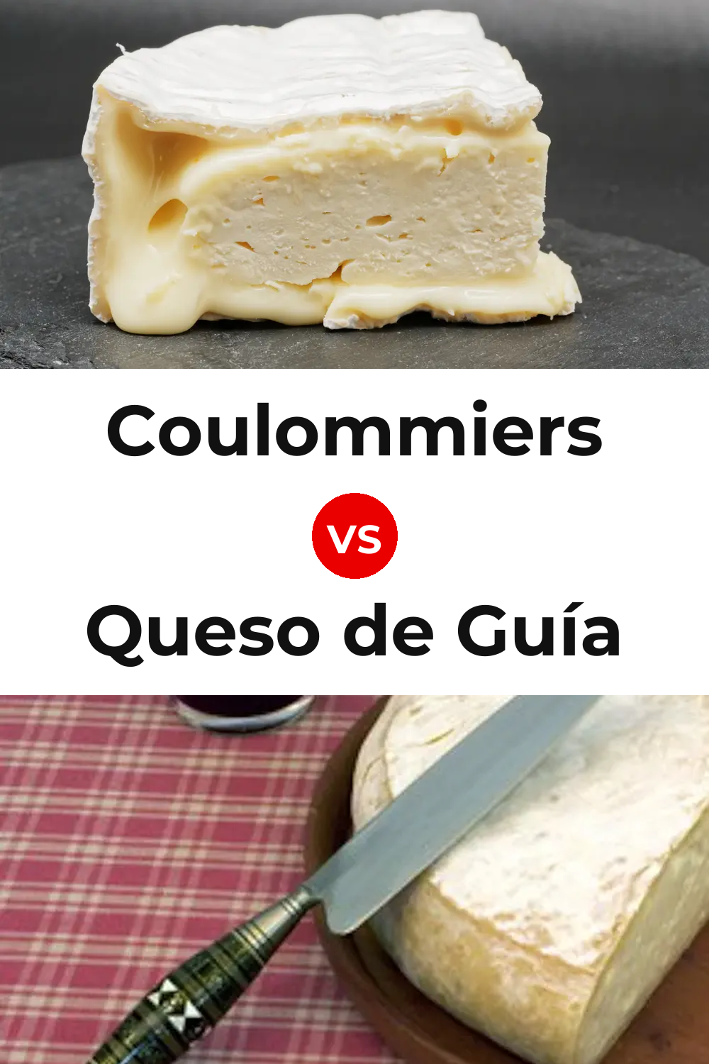 Coulommiers Cheese vs Queso de Guía Pinterest comparison