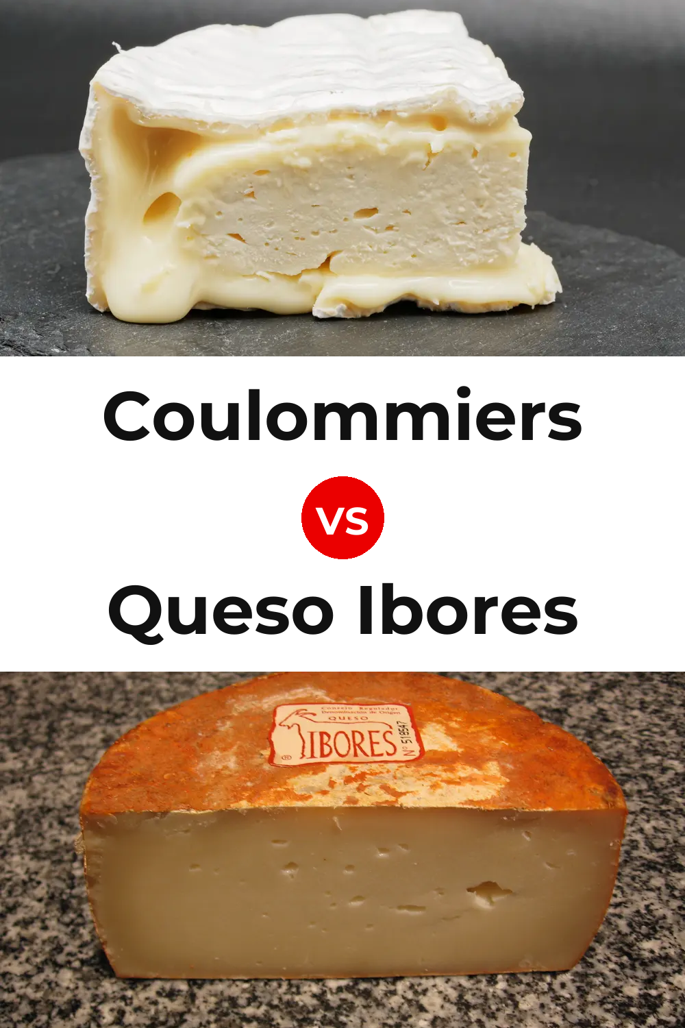 Coulommiers Cheese vs Queso Ibores Pinterest comparison