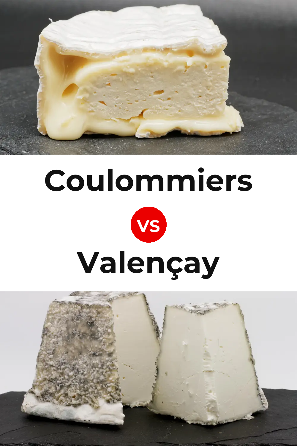 Coulommiers Cheese vs Valençay Cheese Pinterest comparison