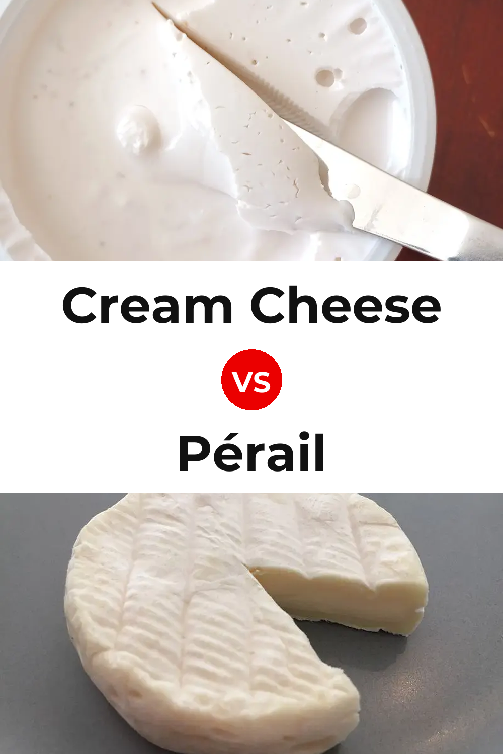 Cream Cheese vs Pérail Cheese Pinterest comparison
