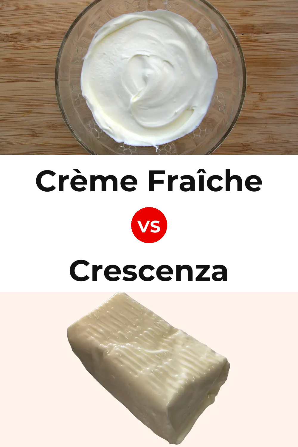Crème Fraîche Cheese vs Crescenza Cheese Pinterest comparison