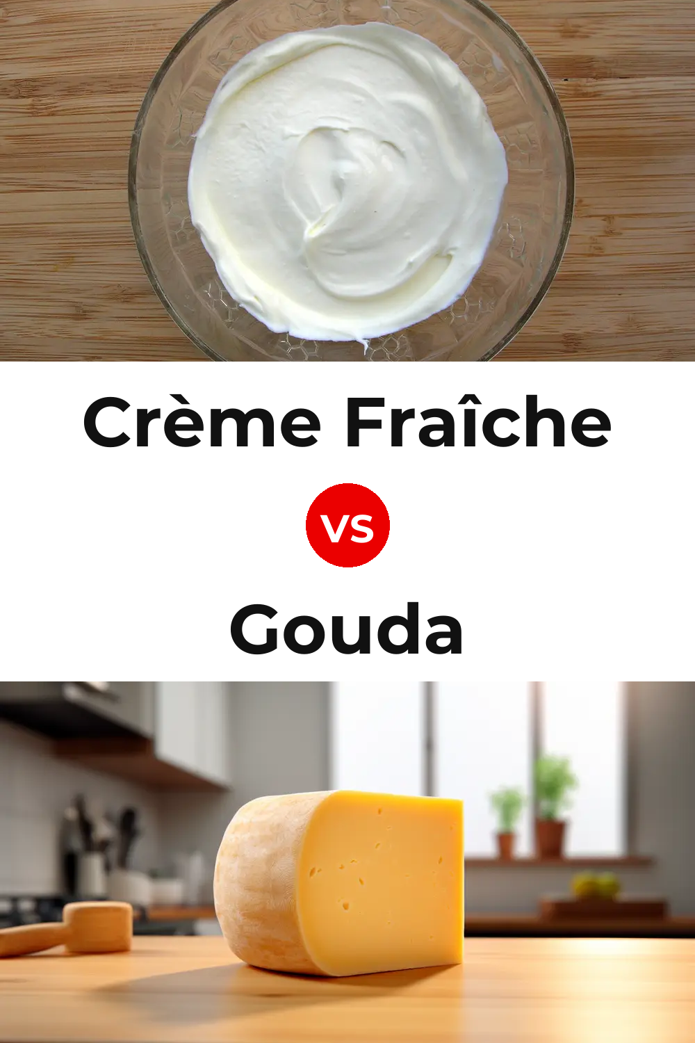 Crème Fraîche Cheese vs Gouda Cheese Pinterest comparison