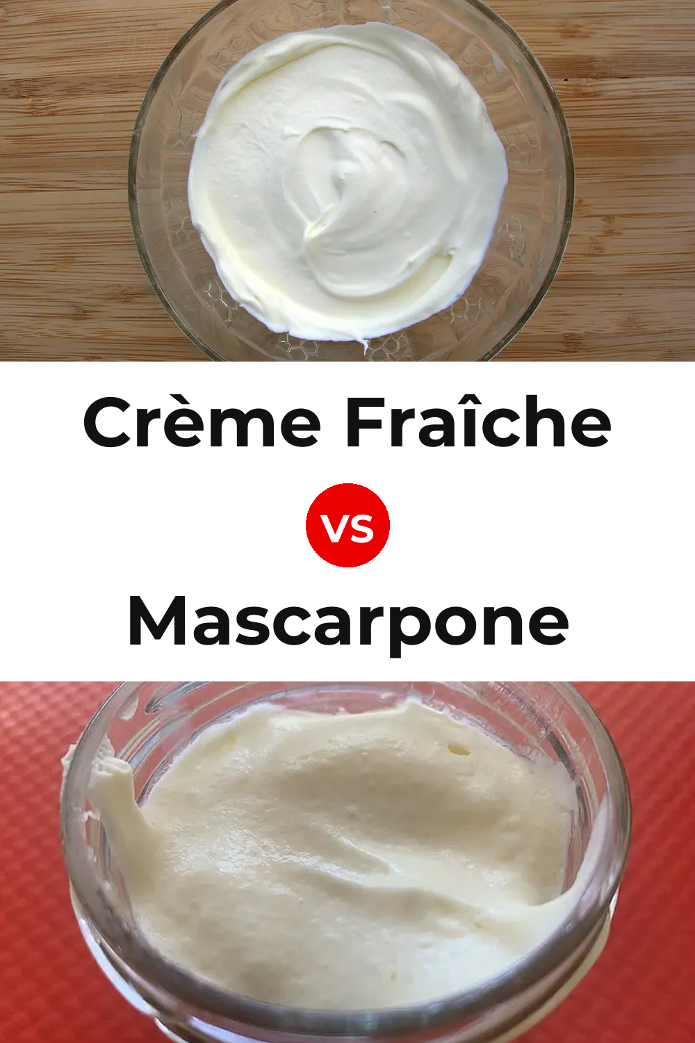 Crème Fraîche Cheese vs Mascarpone Cheese Pinterest comparison