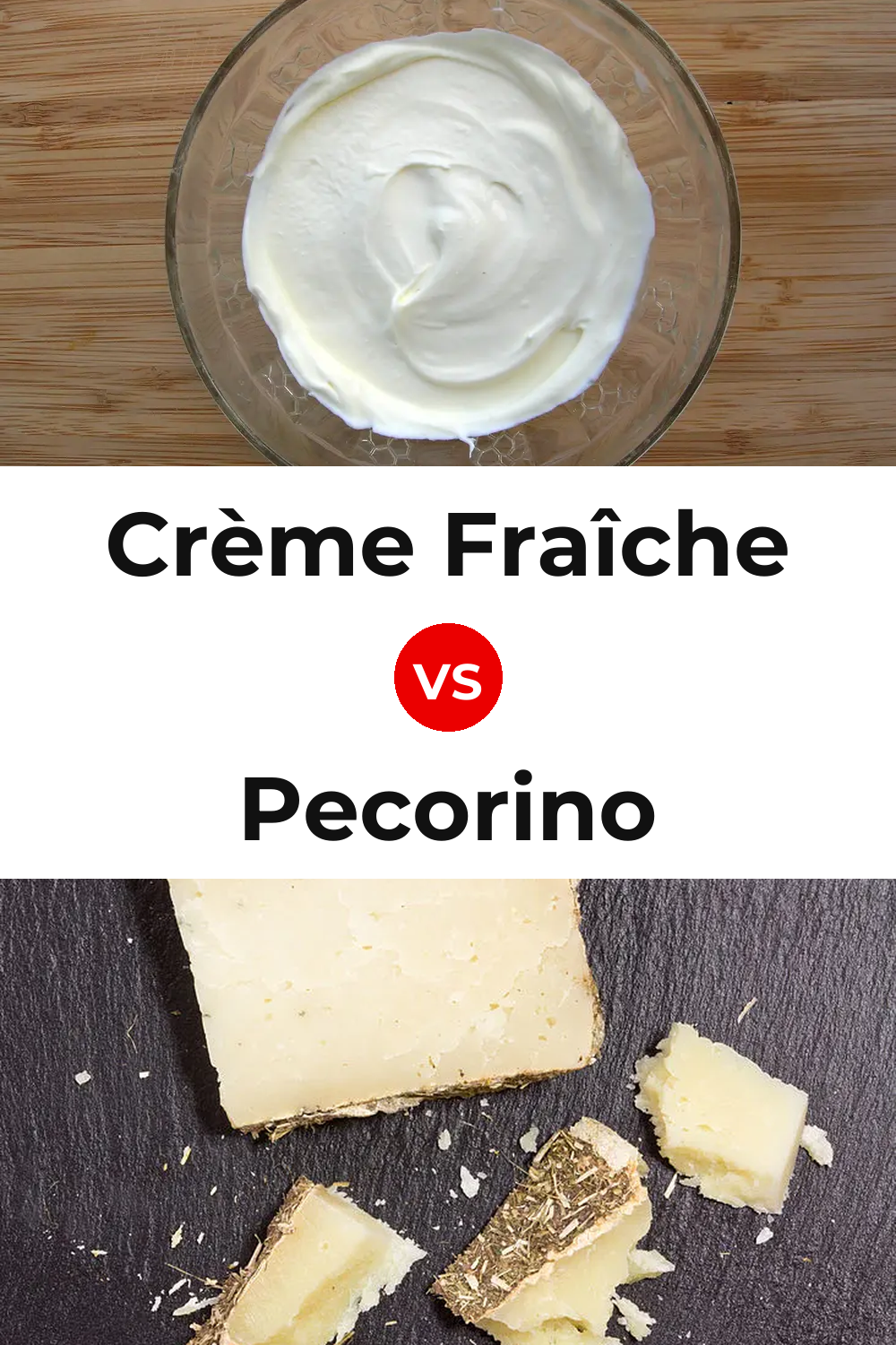 Crème Fraîche Cheese vs Pecorino Cheese Pinterest comparison