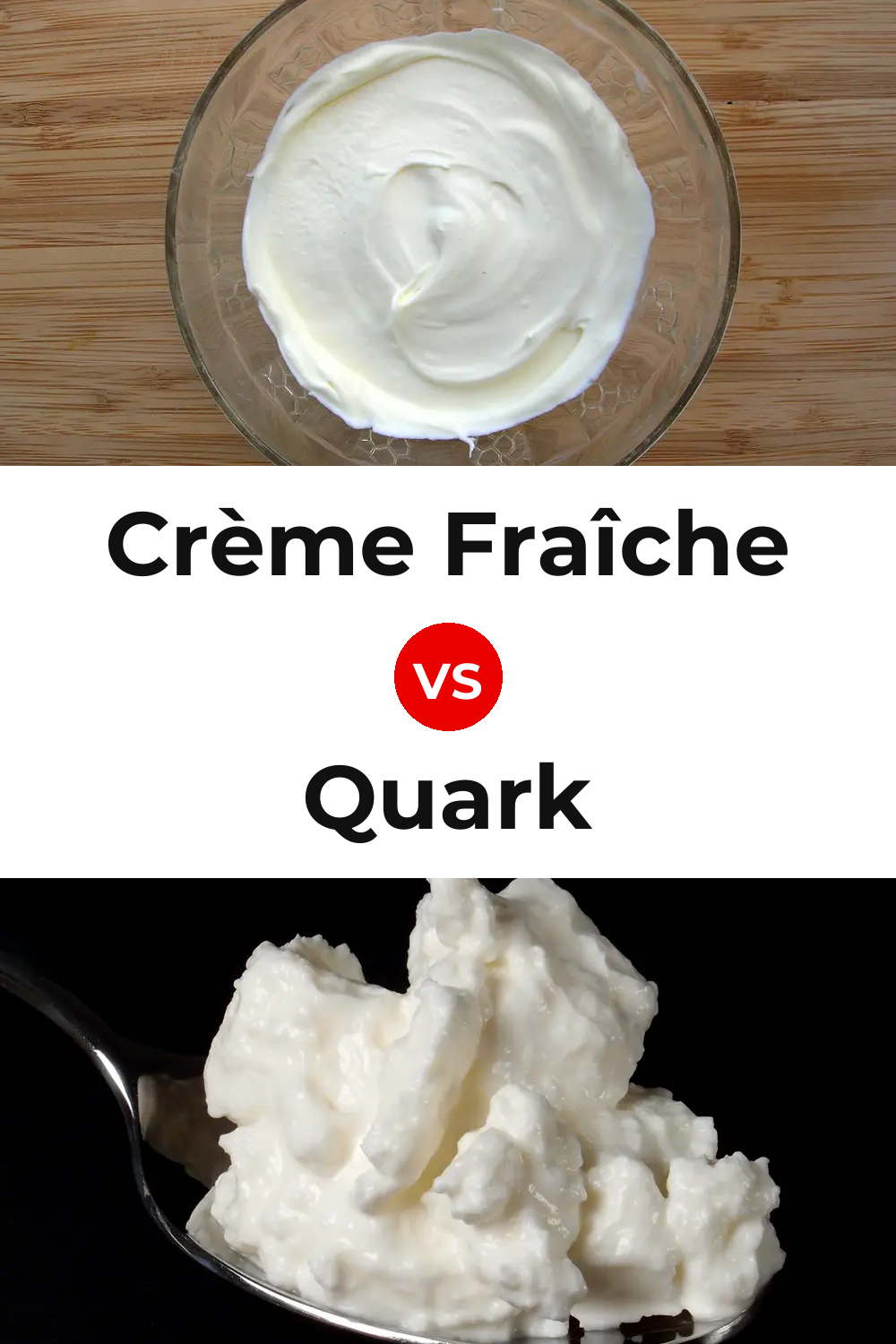 Crème Fraîche Cheese vs Quark Cheese Pinterest comparison