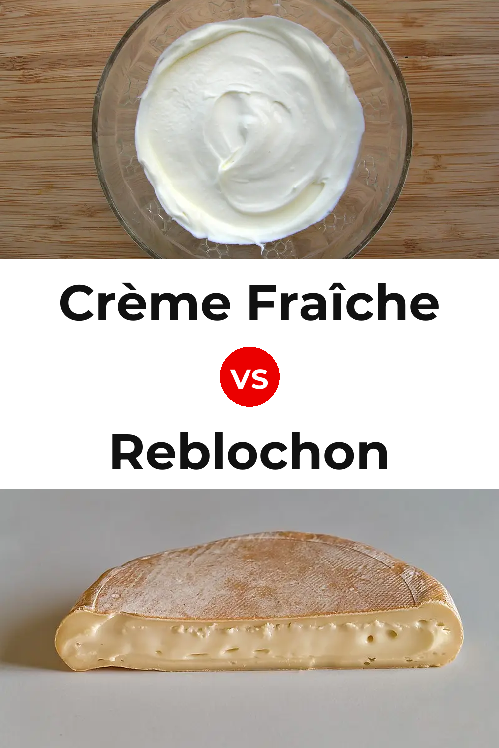 Crème Fraîche Cheese vs Reblochon Cheese Pinterest comparison