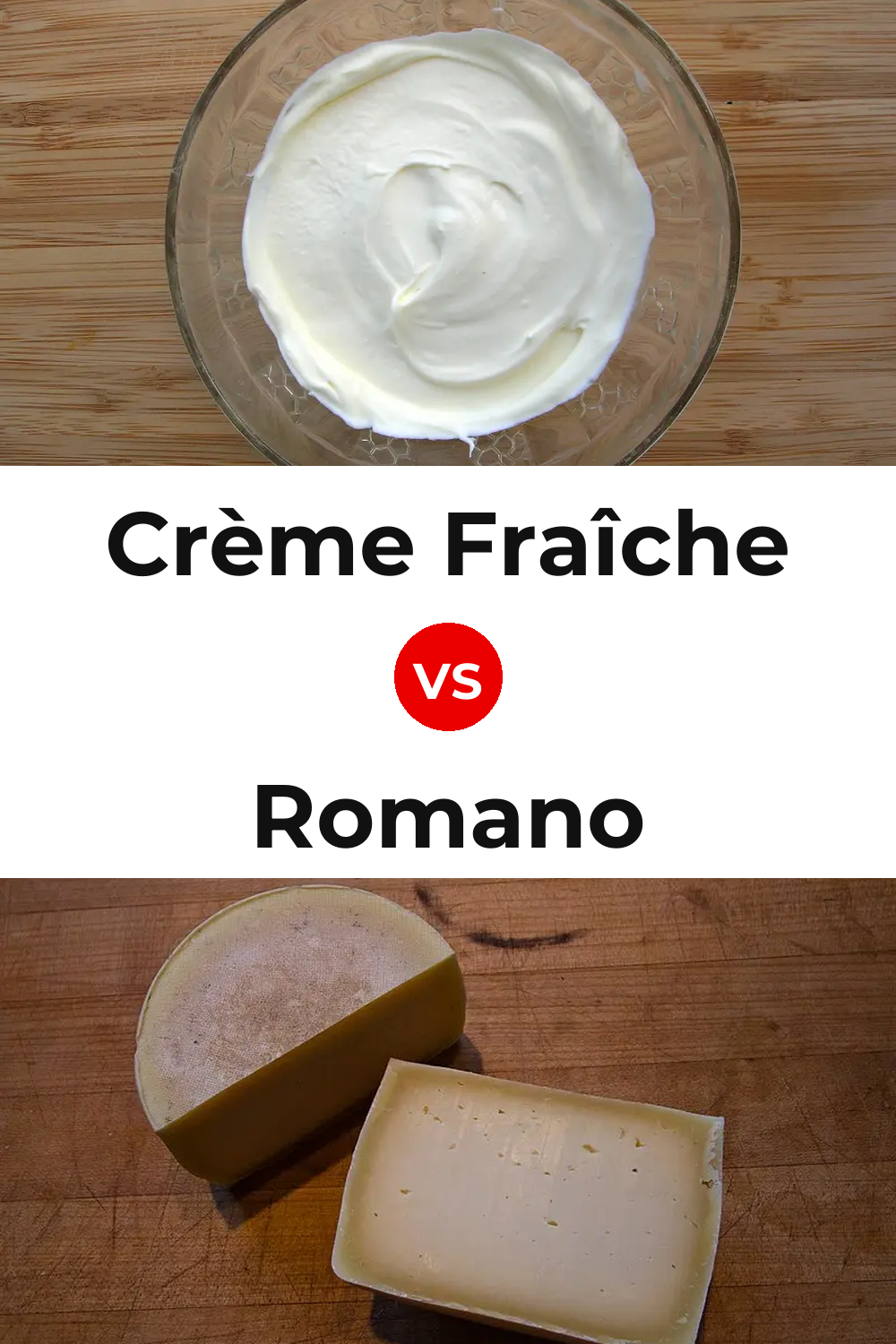 Crème Fraîche Cheese vs Romano Cheese Pinterest comparison