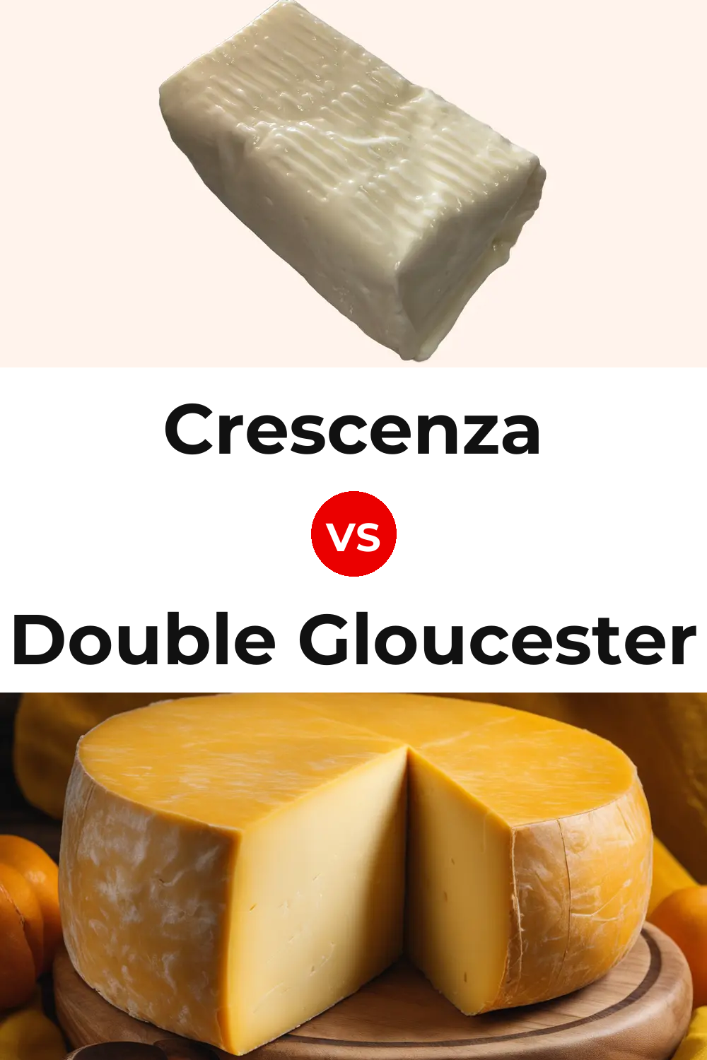 Crescenza Cheese vs Double Gloucester Cheese Pinterest comparison