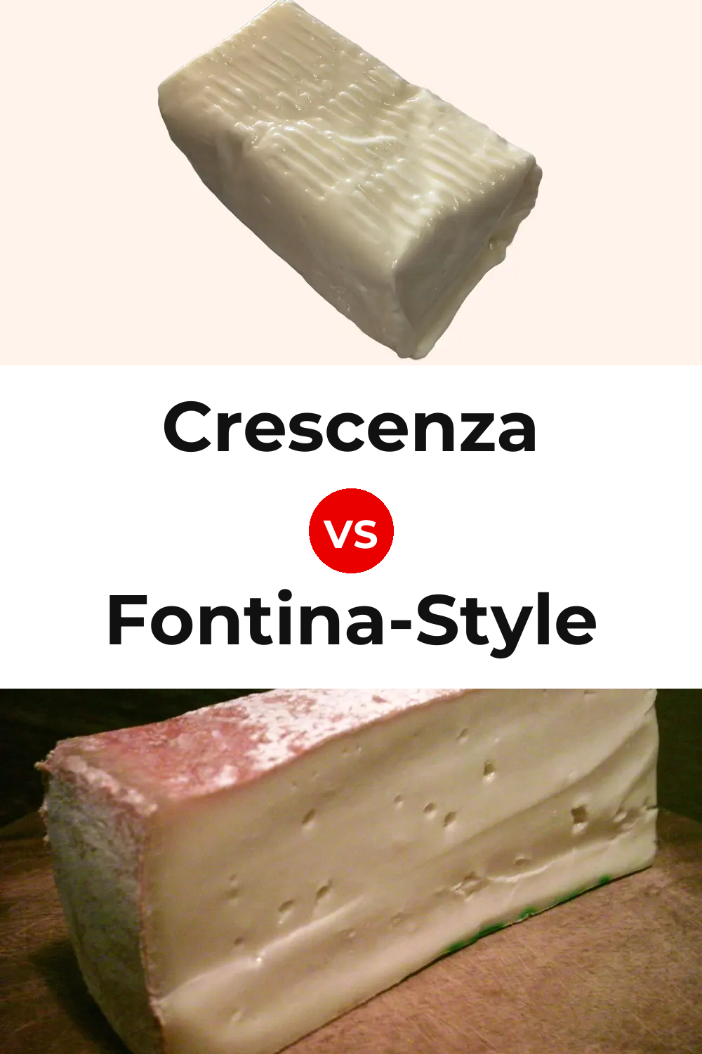 Crescenza Cheese vs Fontina-Style Cheese Pinterest comparison