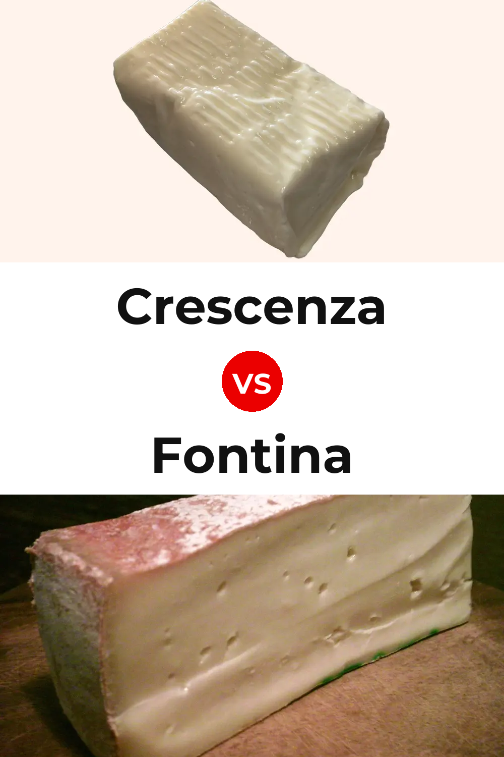 Crescenza Cheese vs Fontina Cheese Pinterest comparison
